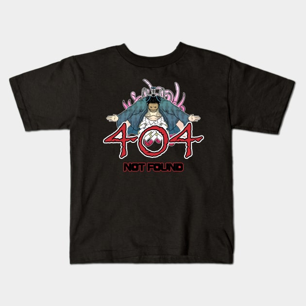 404 - not found - sumo version Kids T-Shirt by Ukiyograph